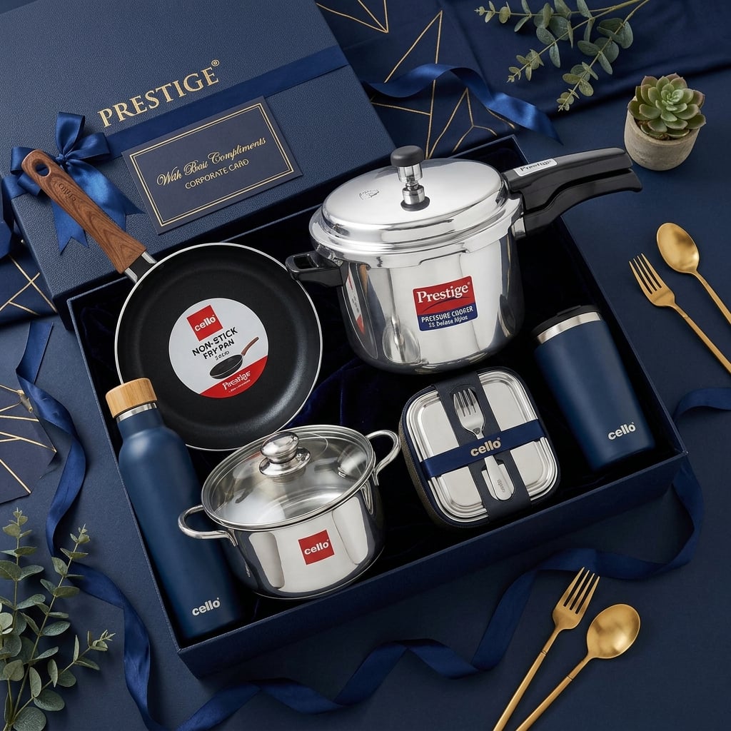 Premium Corporate Gift Set with Prestige and Cello products